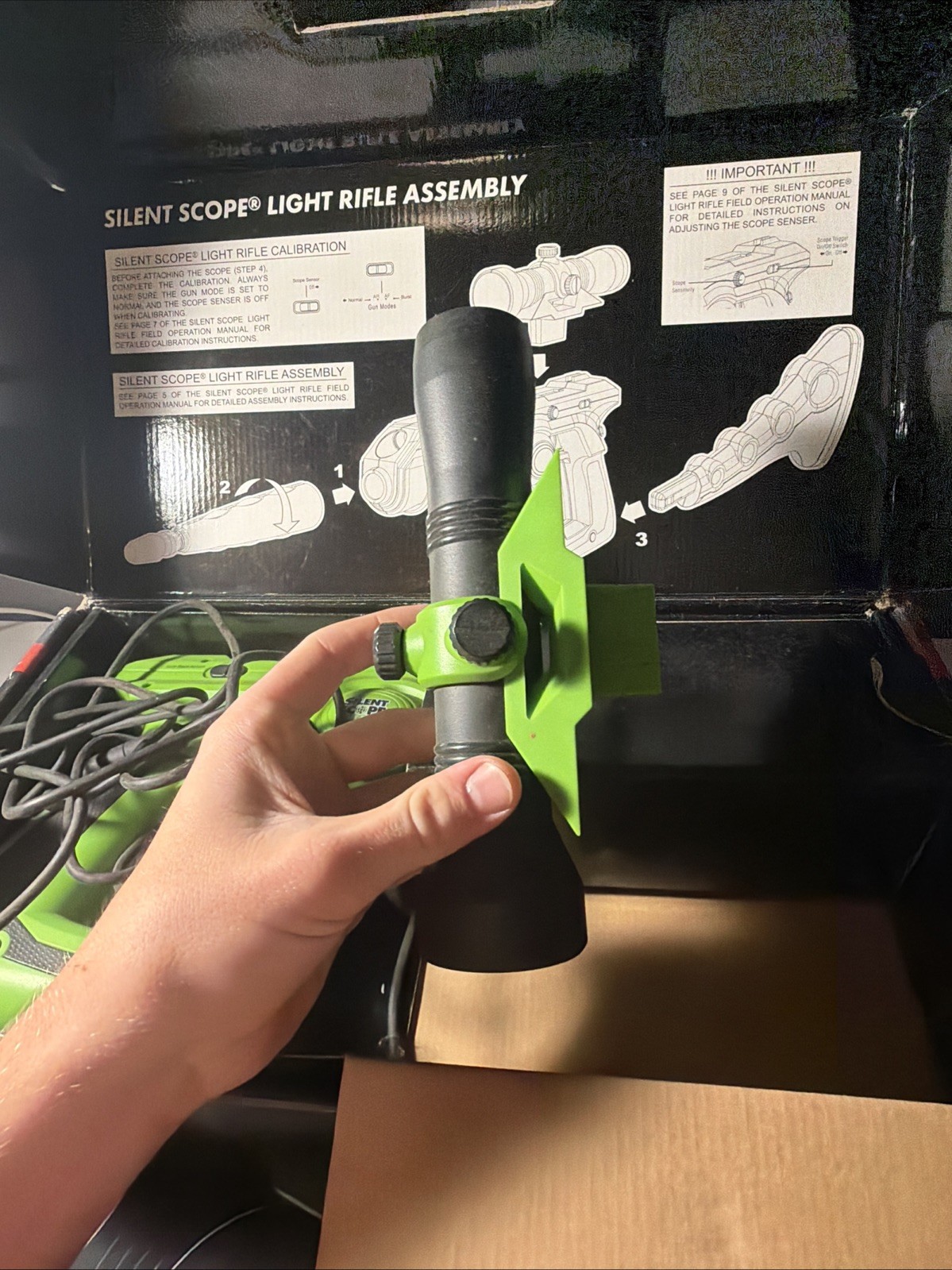 Microsoft Xbox Silent Scope Light Rifle With Game + Box