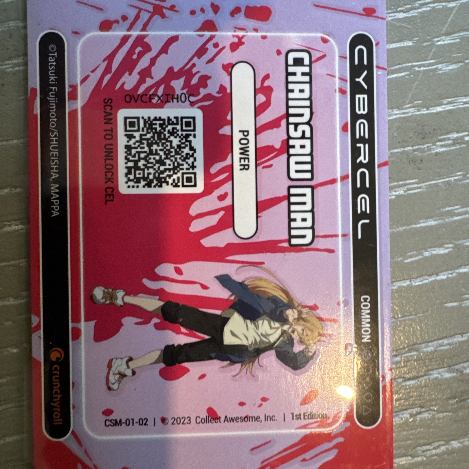 FiGPiN CHAINSAW MAN POWER CYBERCEL CARD COMMON *NEW*