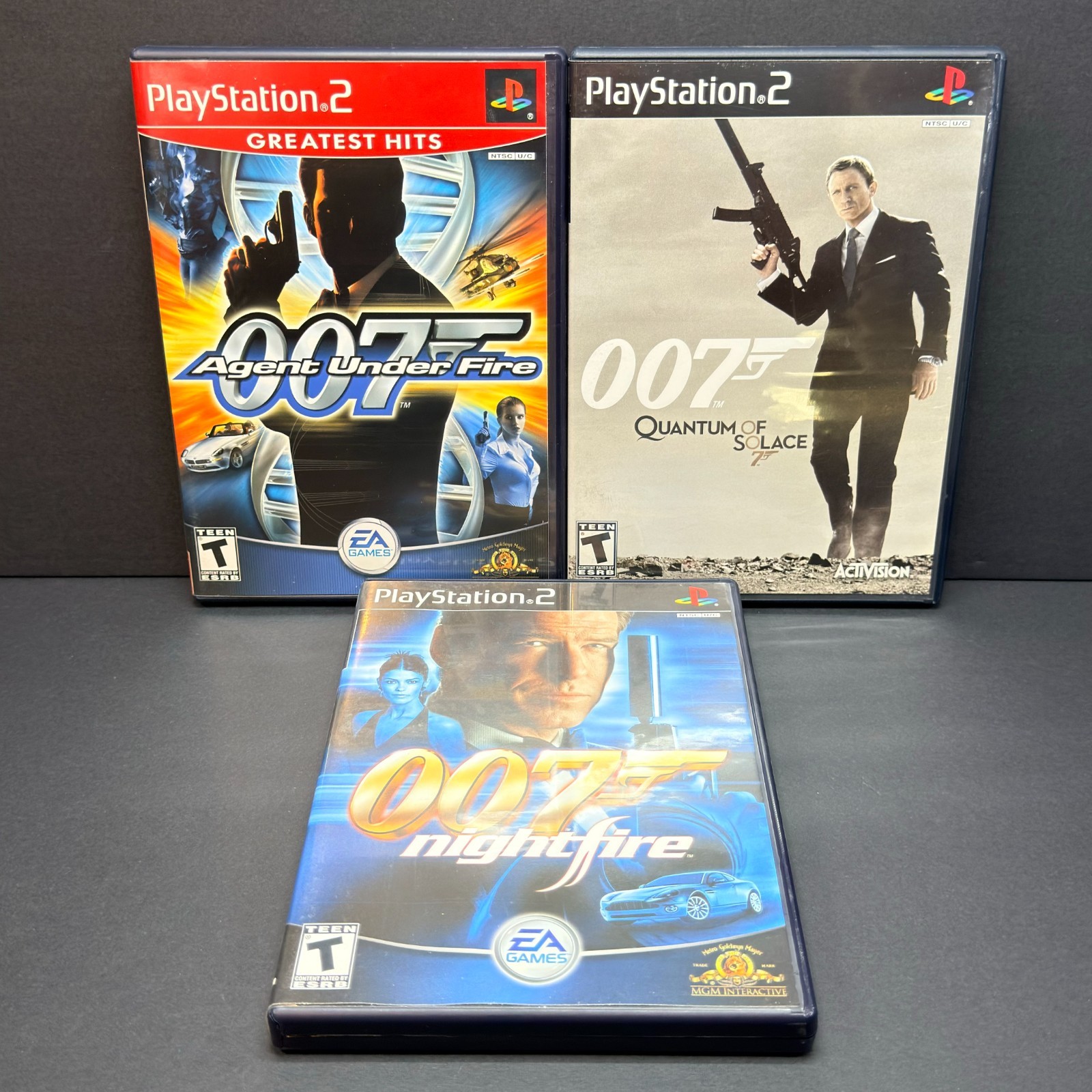 007 Bond Lot (Playstation 2 PS2) Agent Under Fire, Nightfire, Quantum of Solace