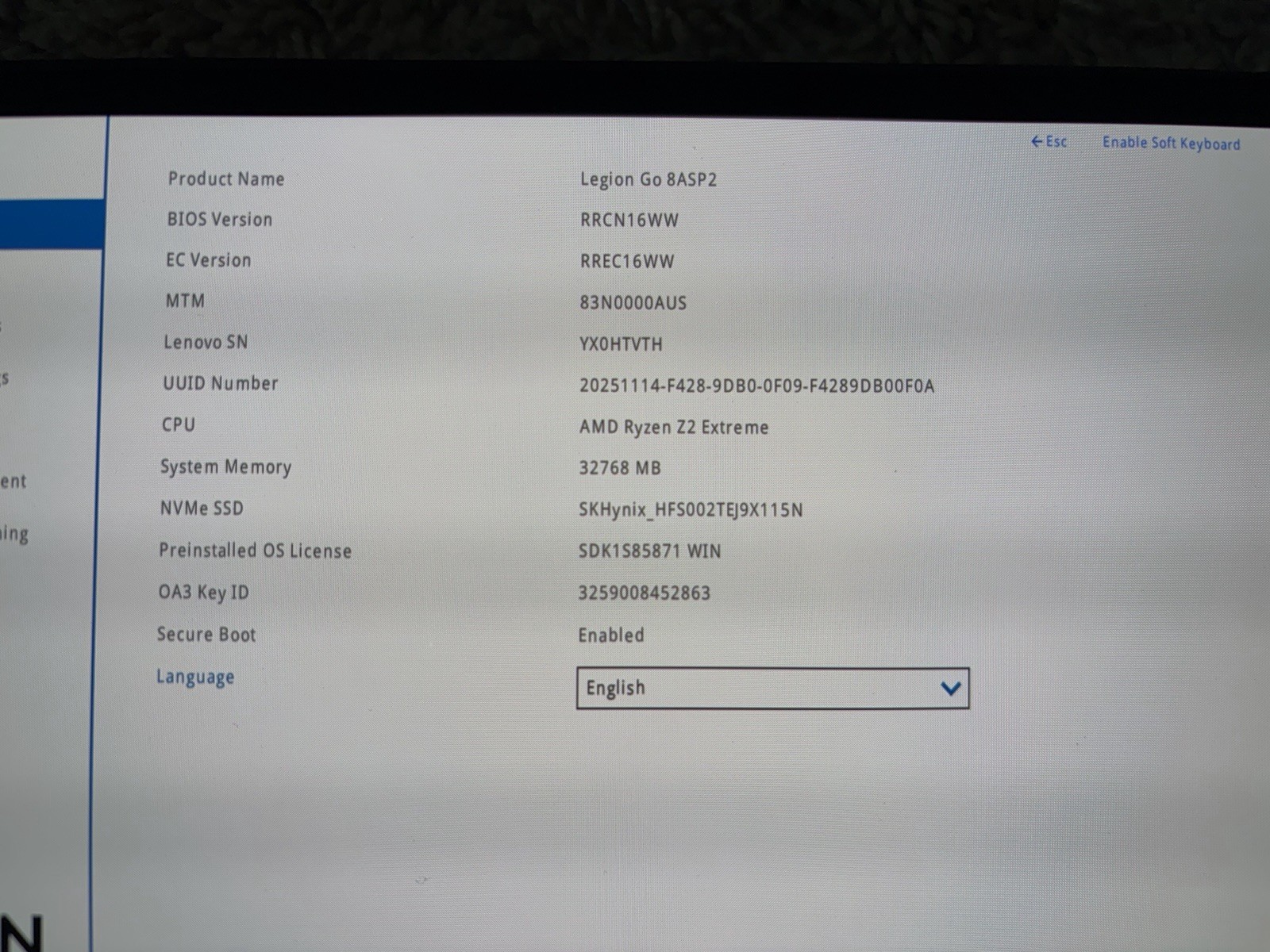 Legion Go 2 with Z2 Extreme, 32 GB RAM, 1TB HD, OLED (In Hand) MINT
