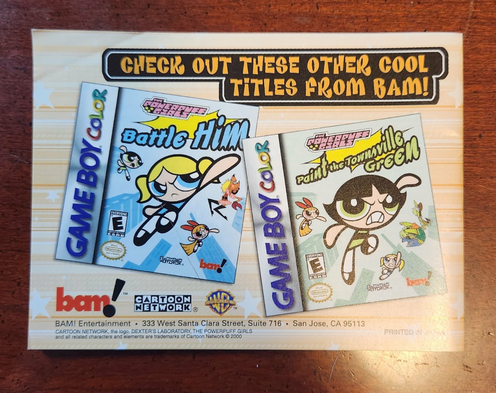 Game Boy Color Instruction Booklet – The Powerpuff Girls: Bad Mojo Jojo
