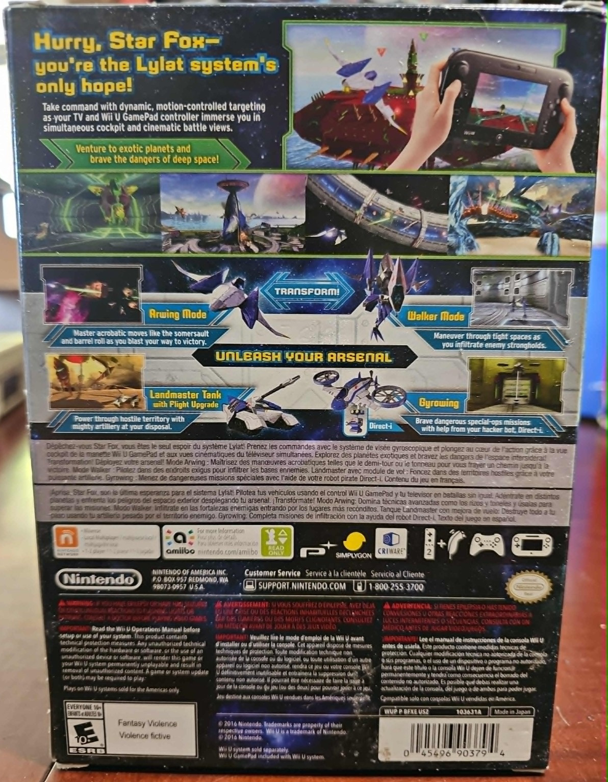 Star Fox Zero + Bonus StarFox Guard US NTSC Release WiiU Wii U Factory Sealed