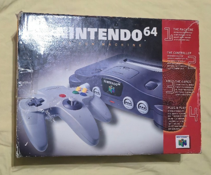 Nintendo 64 Console N64 Complete in Box CIB W/ Manual, Controller, Cables TESTED