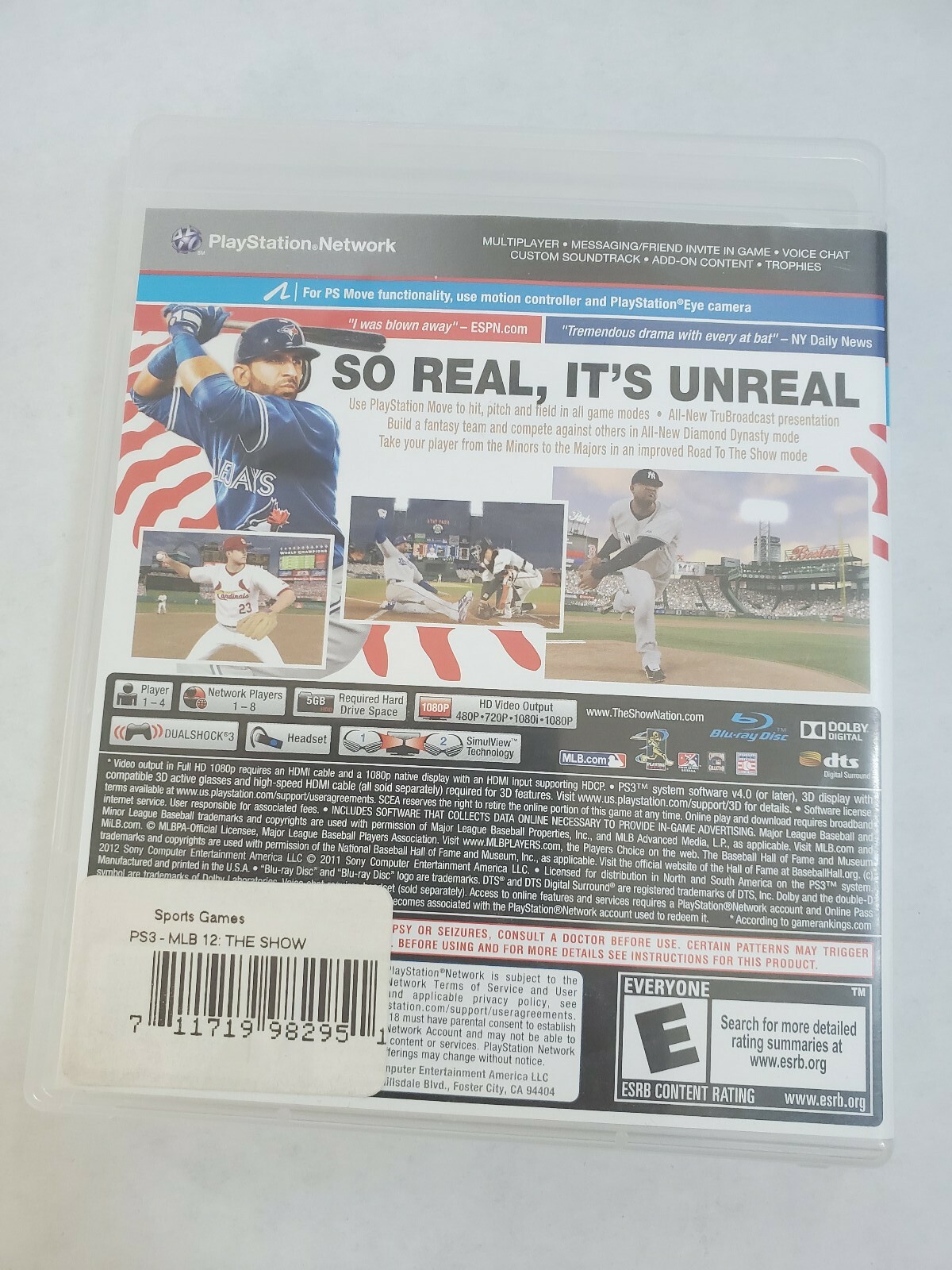PlayStation 3 MLB 12: The Show For PlayStation 3 PS3 Baseball Very Good 8E