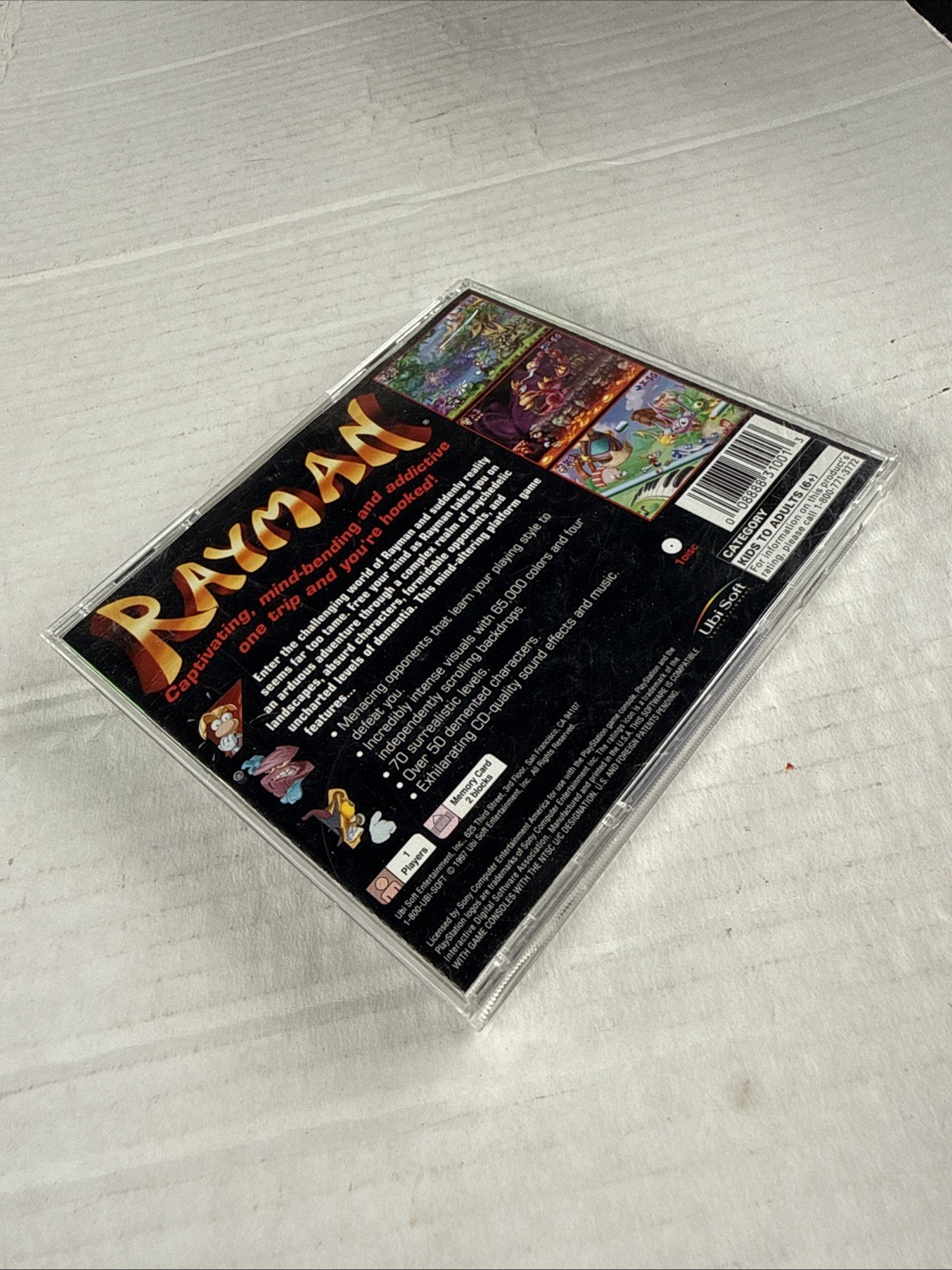 Rayman Playstation 1 / PS1 Complete Greatest Hits Vintage Manual