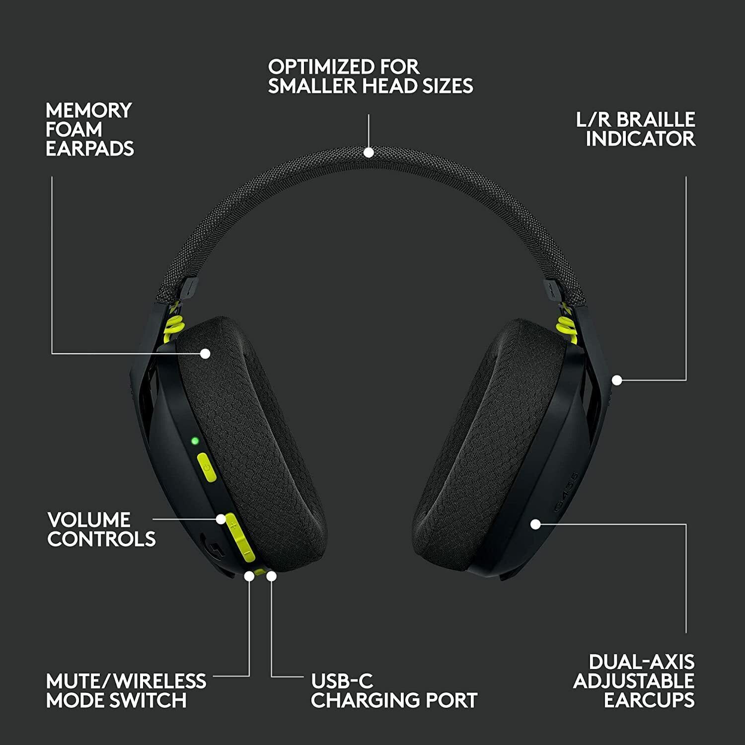 Logitech G435 Lightspeed and Bluetooth Gaming Headset Black, No USB receiver