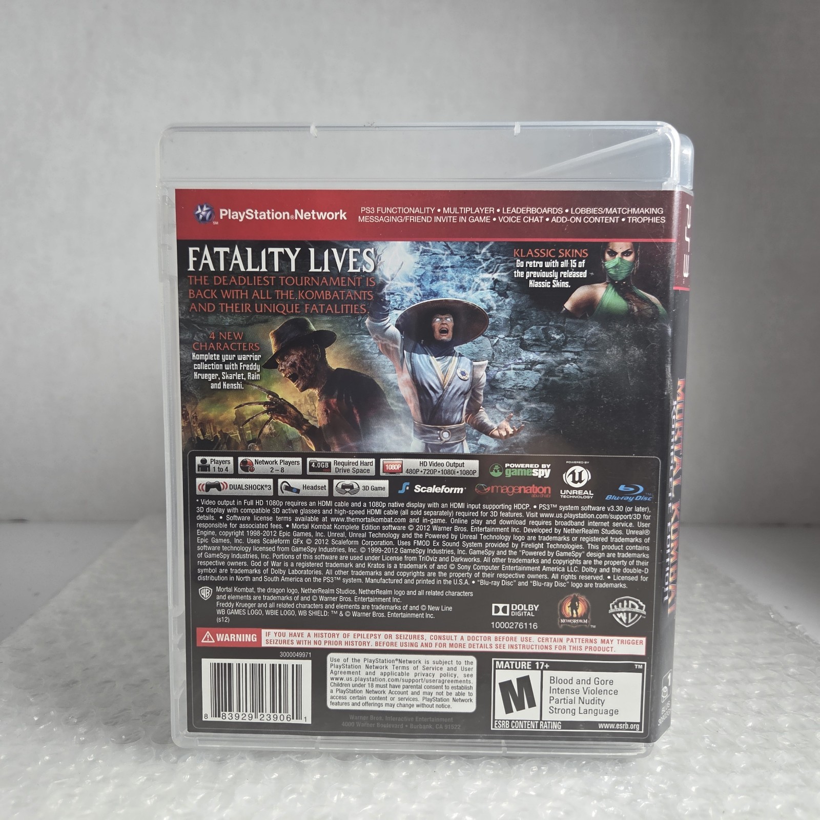 Mortal Kombat Komplete Edition Sony PlayStation 3 PS3 Greatest Hits Complete CIB