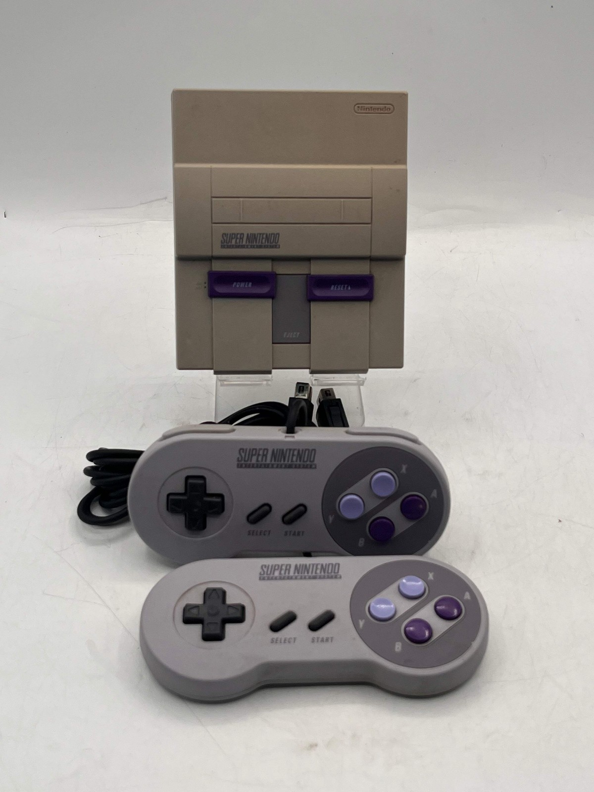 Nintendo Super NES Control Deck CLV-201 Video Game System Silver