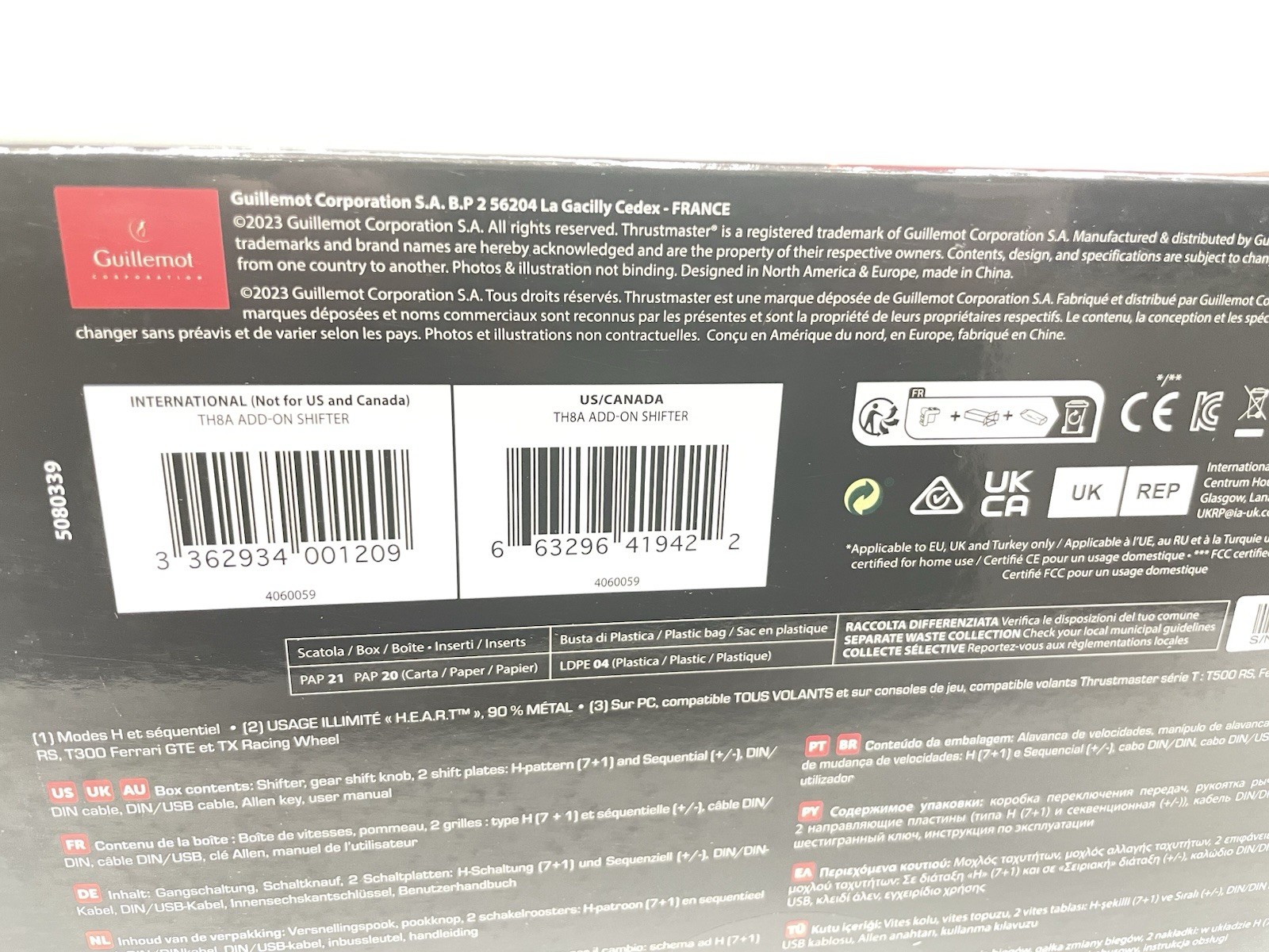Thrustmaster TH8A Multi-Platform Add-On Shifter for PC PS5 PS4 Xbox NEW NIB