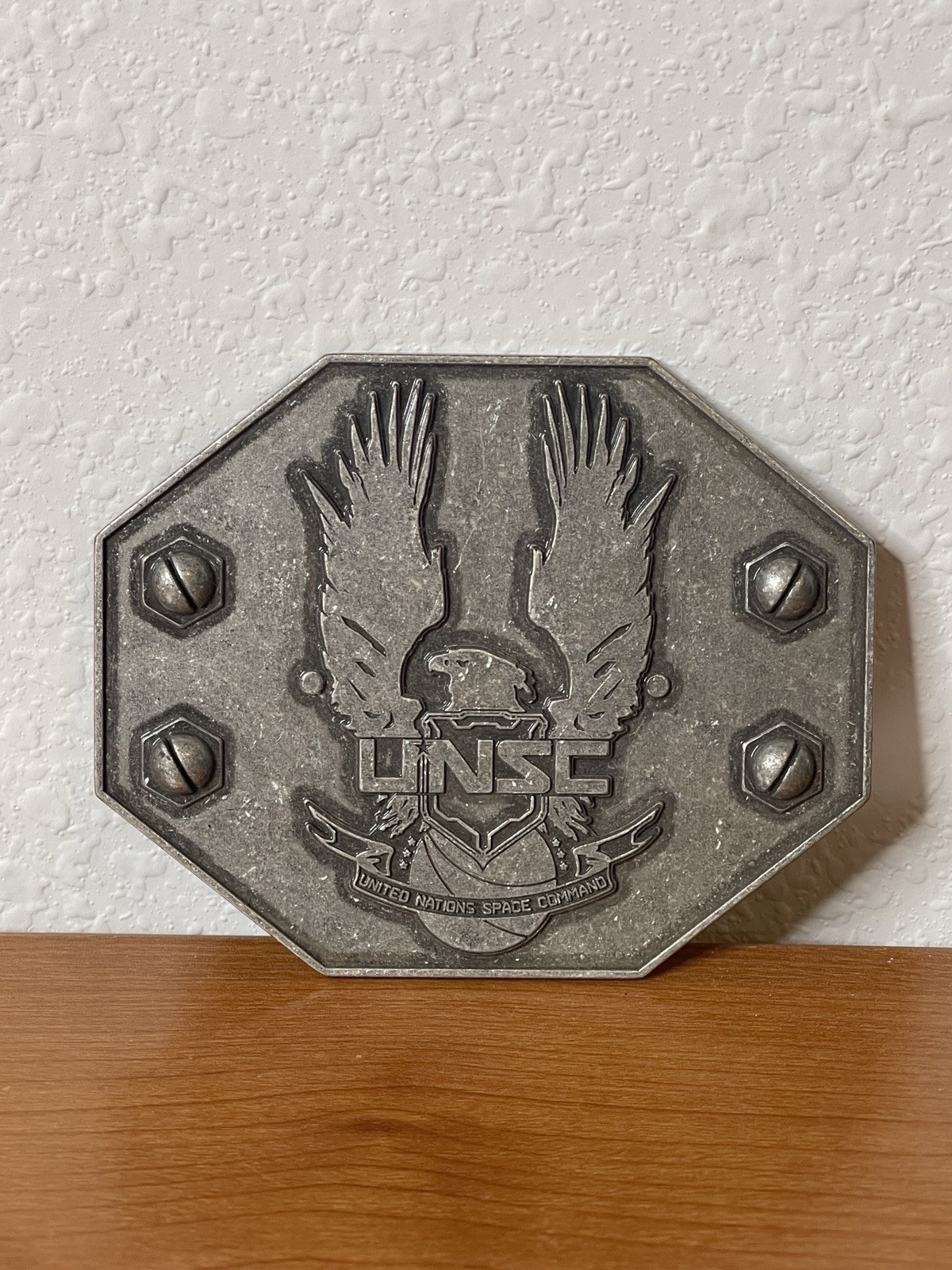 2012 HALO 4 UNSC UNITED STATES SPACE COMMAND BELT BUCKLE