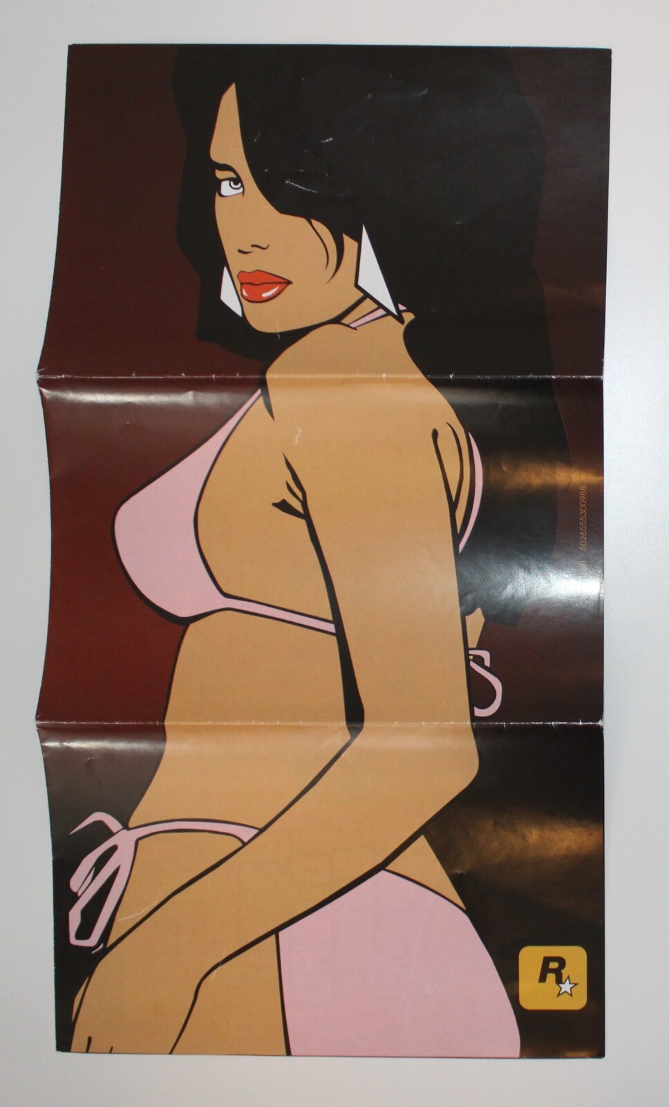 2002 GRAND THEFT AUTO: VICE CITY Poster & Map Spain Vintage Rockstar Usage Marks