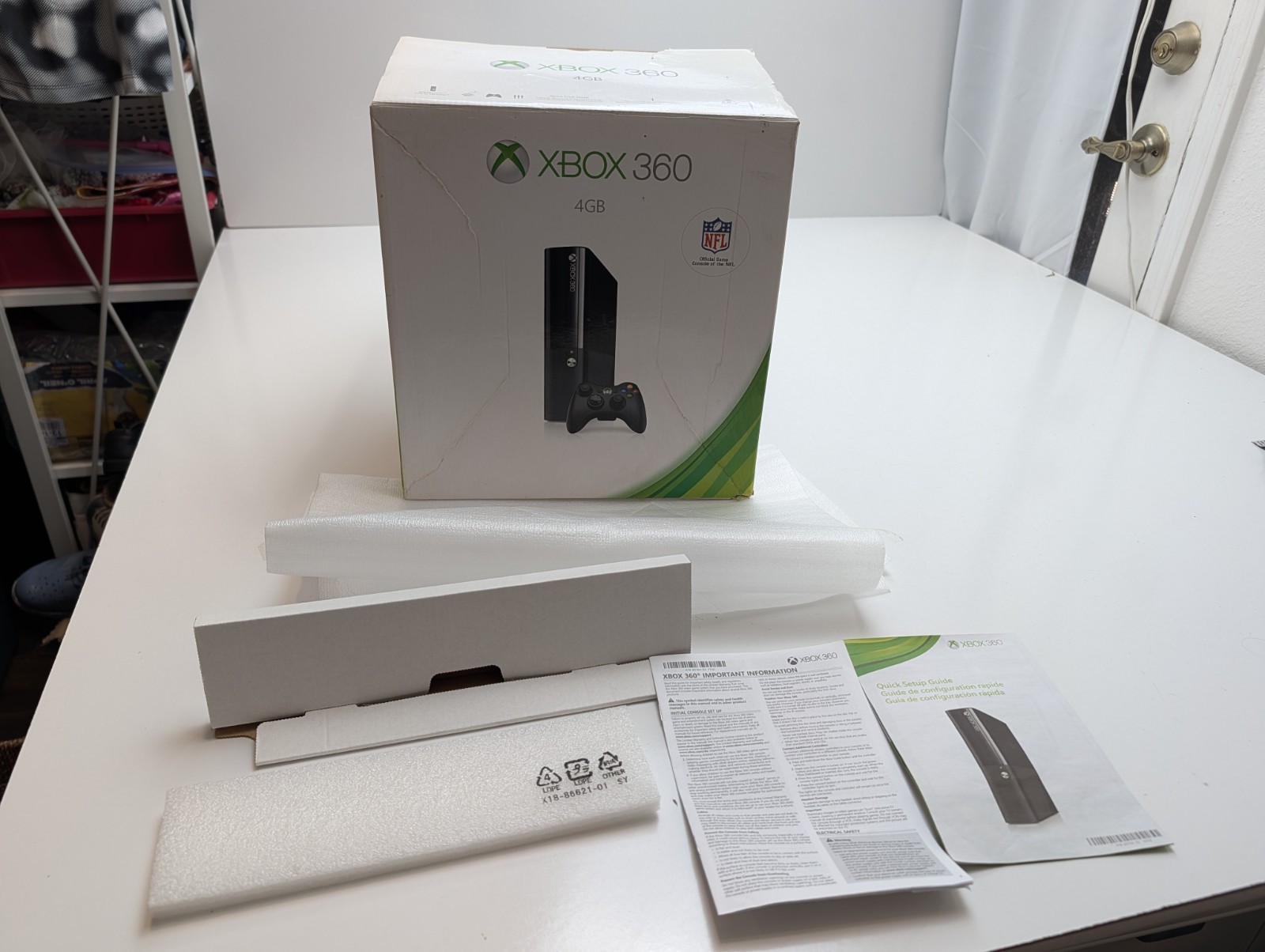 Microsoft XBOX 360 Black 4GB Video Game Console EMPTY BOX, inserts – No console!