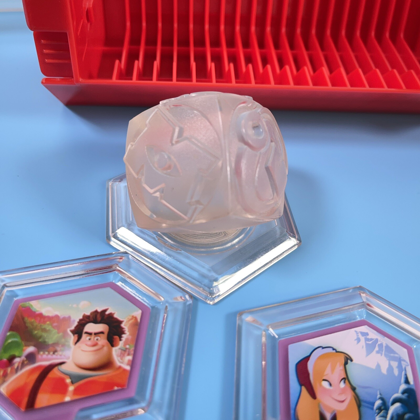 Disney Infinity Power Disc Mixed Lot of 10 with Portable Red Storage Case Bundle