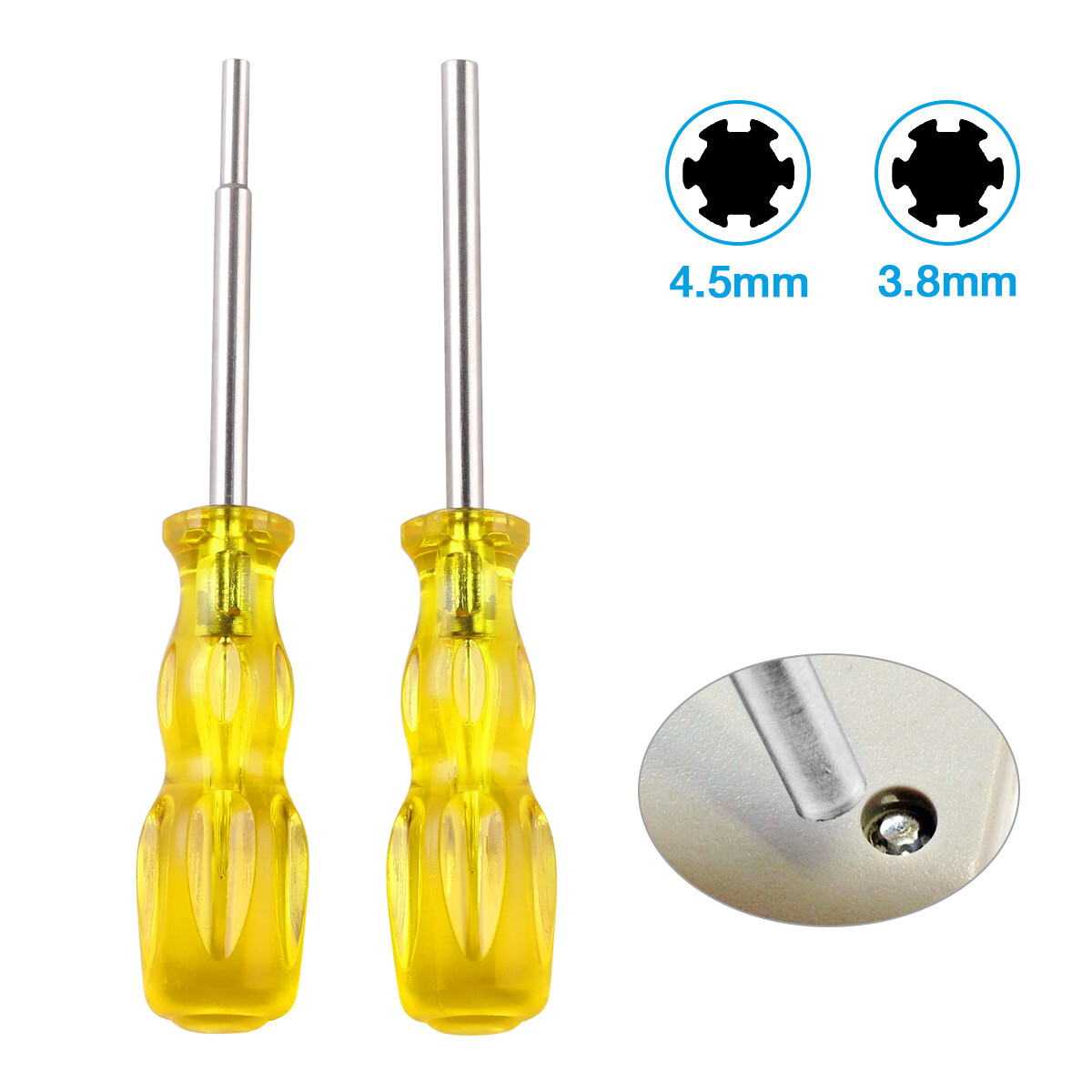 3.8mm + 4.5mm Screwdriver Bit for NES SNES N64 Game Boy Nintendo Security Tool