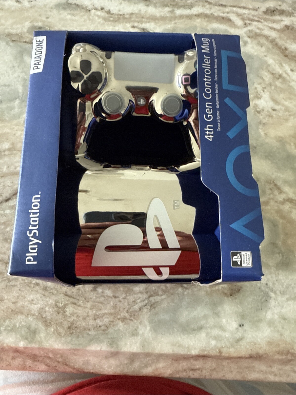 Playstation 4th Gen Controller 11 oz. PS4 PS5 Mug Silver Coffee Tea NEW Official