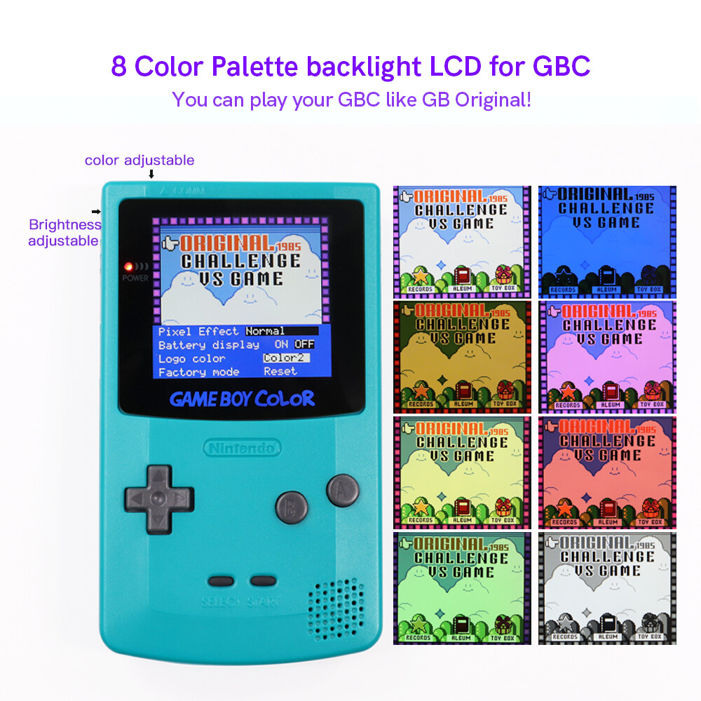 DIY HD 720P HDMI TV Out RETRO PIXEL GBC Q5 IPS LCD Backlight KIT For GBC