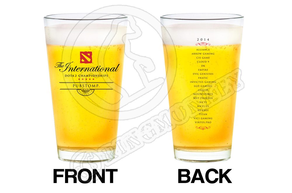 DOTA2 2014 TI4 Pubstomp Pub Stomp Pint Glass – GENUINE (NOT FROM CHINA)