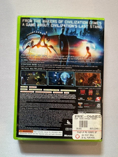 Xcom Enemy Unknown – Microsoft Xbox 360 CIB Tested/Working