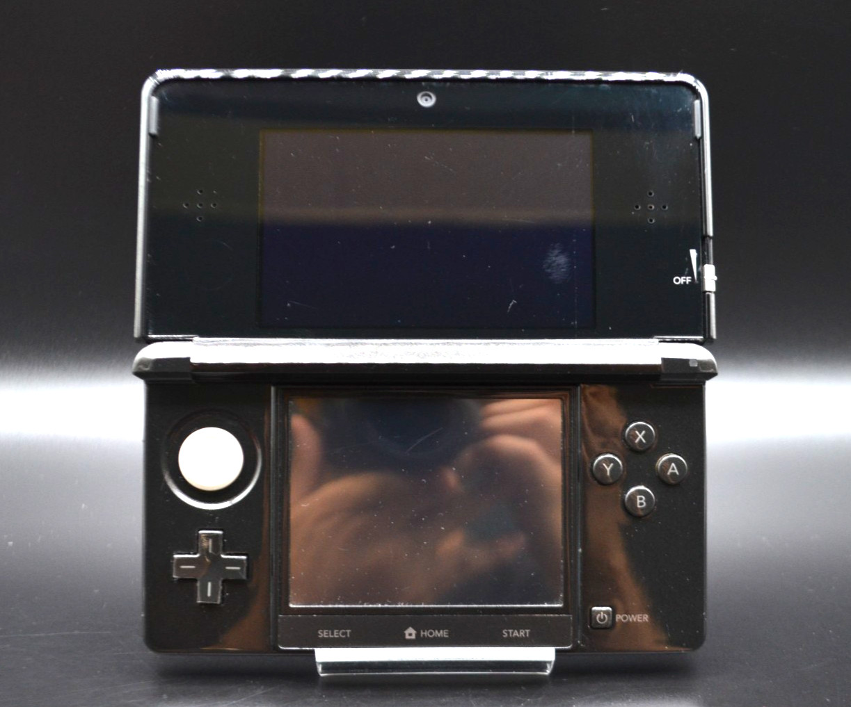 [REGION FREE]Nintendo 3DS black (Cosmo Black Clear Black) Console Used 001