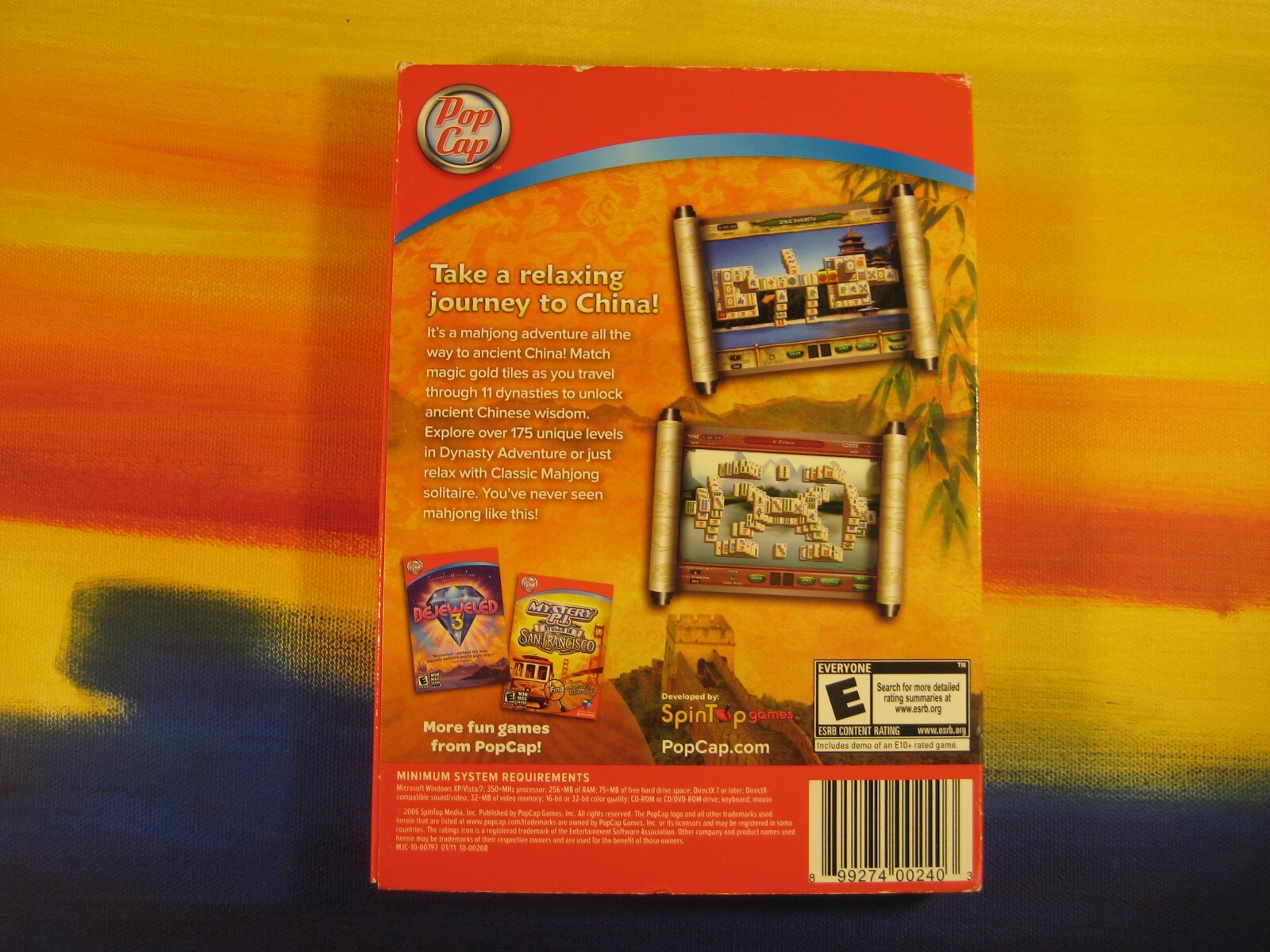 MahJong Escape Ancient China Win XP/7 PC CDROM Game by PopCap
