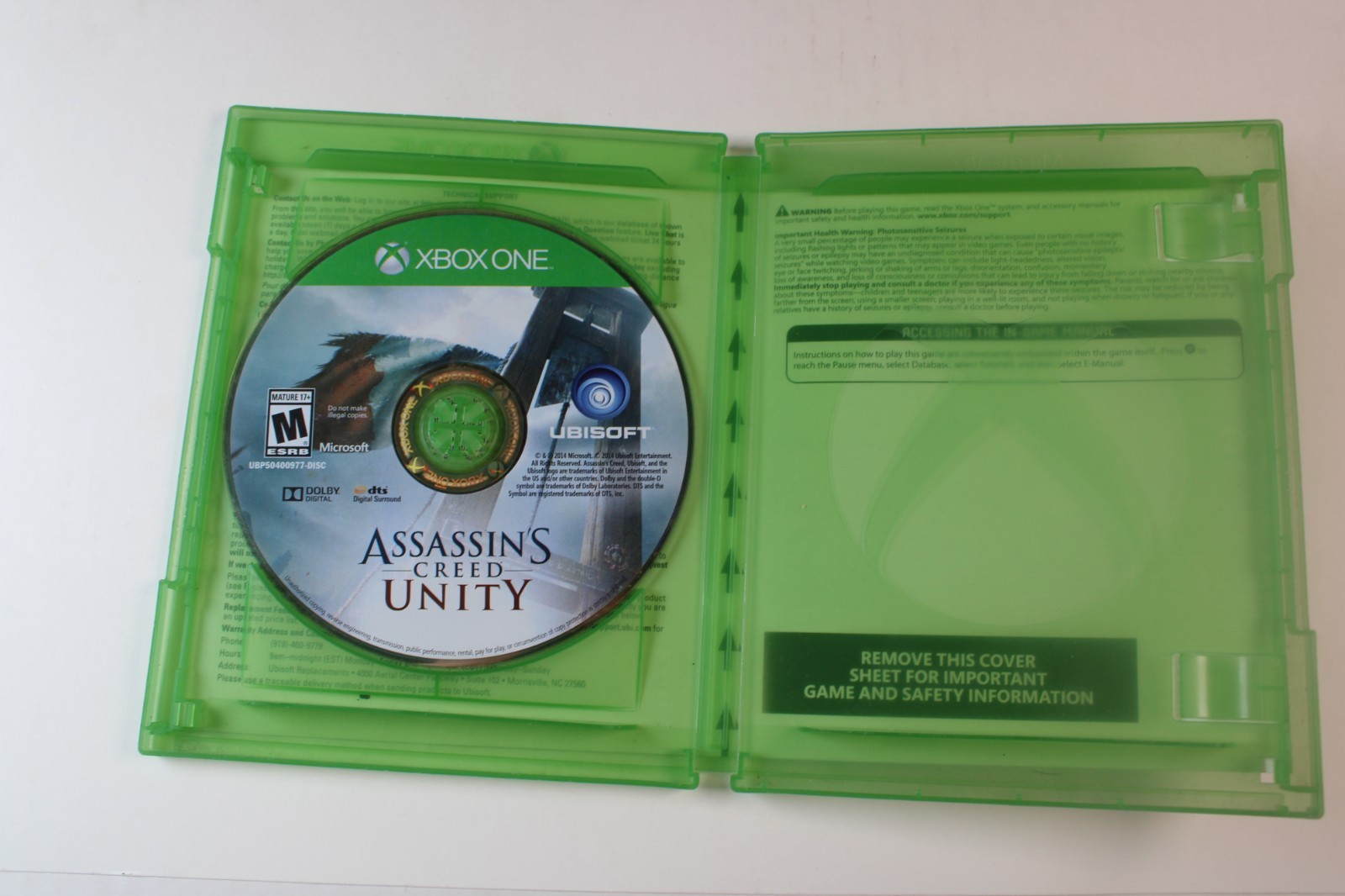 Assassin’s Creed: Unity (Microsoft Xbox One, 2014) Authentic, Tested/works