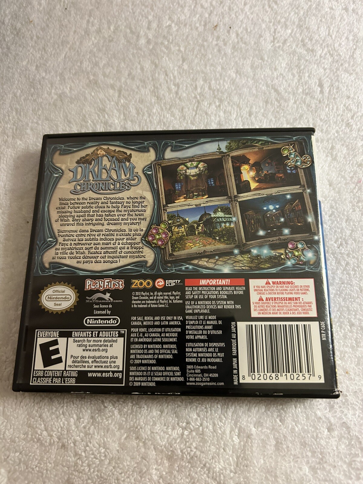 Dream Chronicles – Nintendo DS Complete w Manual Zoo Games
