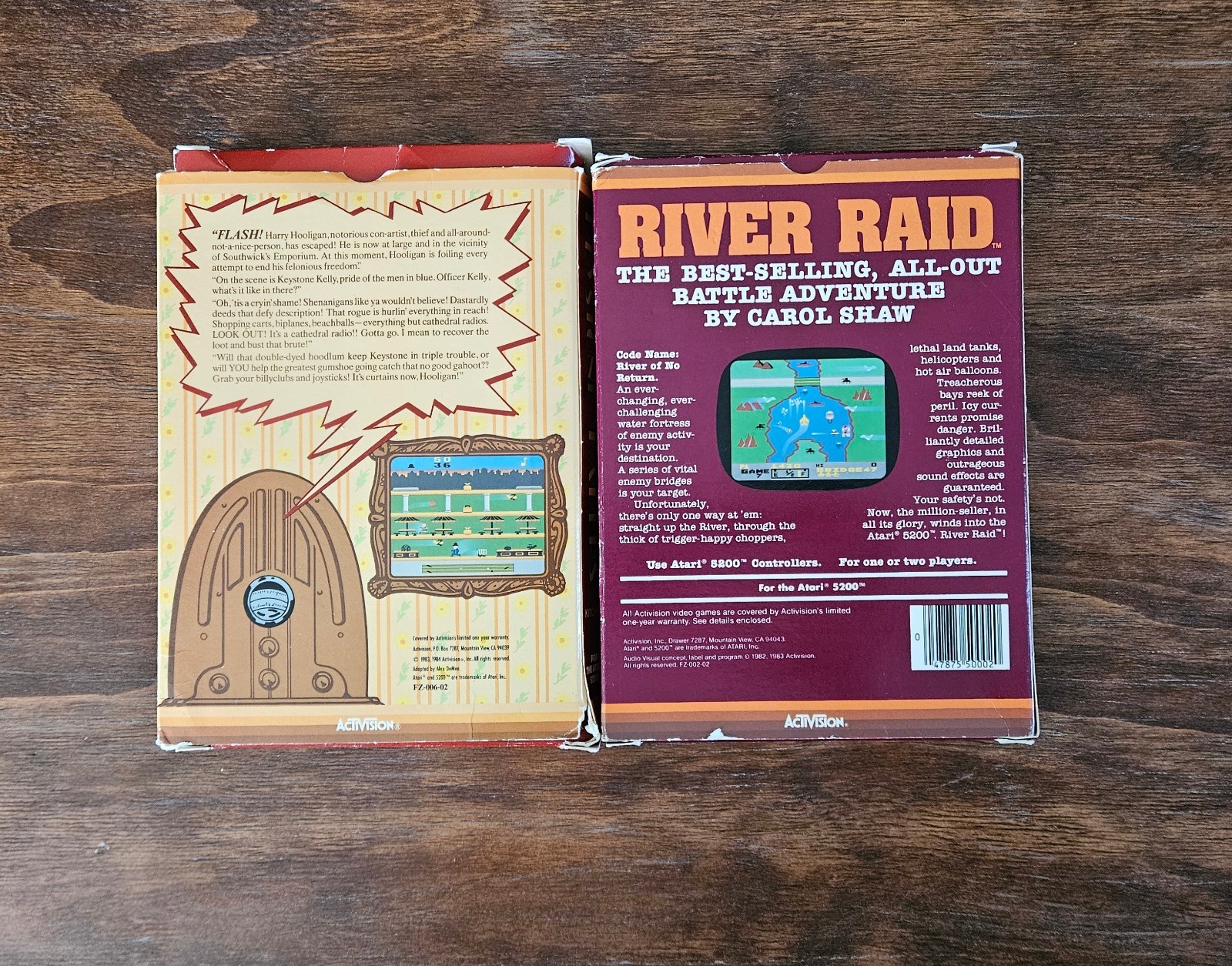 Activision Keystone Kapers & River Raid Atari 5200 Lot