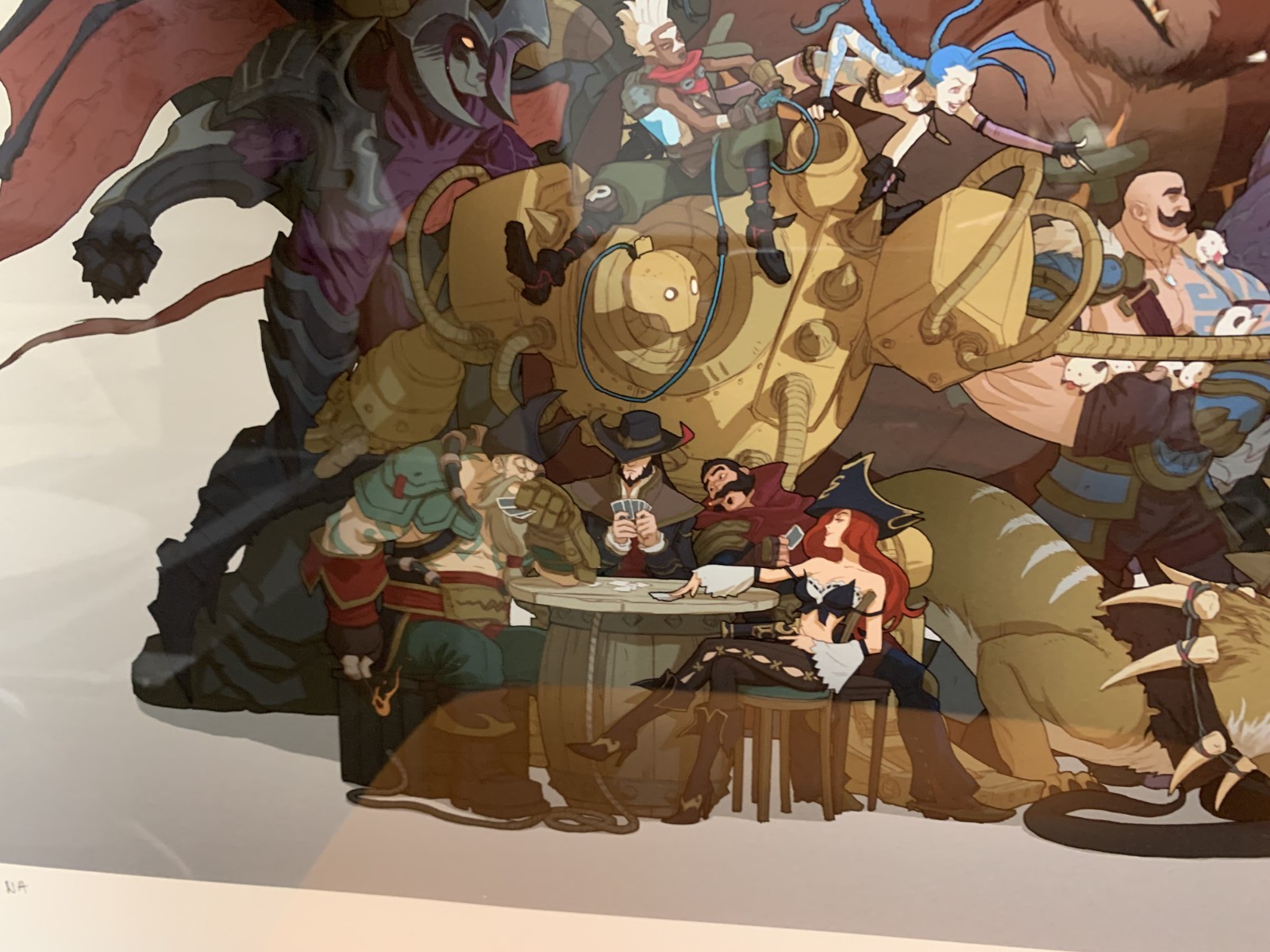 League Of Legends Champion Medley Giclee Art Print Framed Rare 16×28 (1/300)