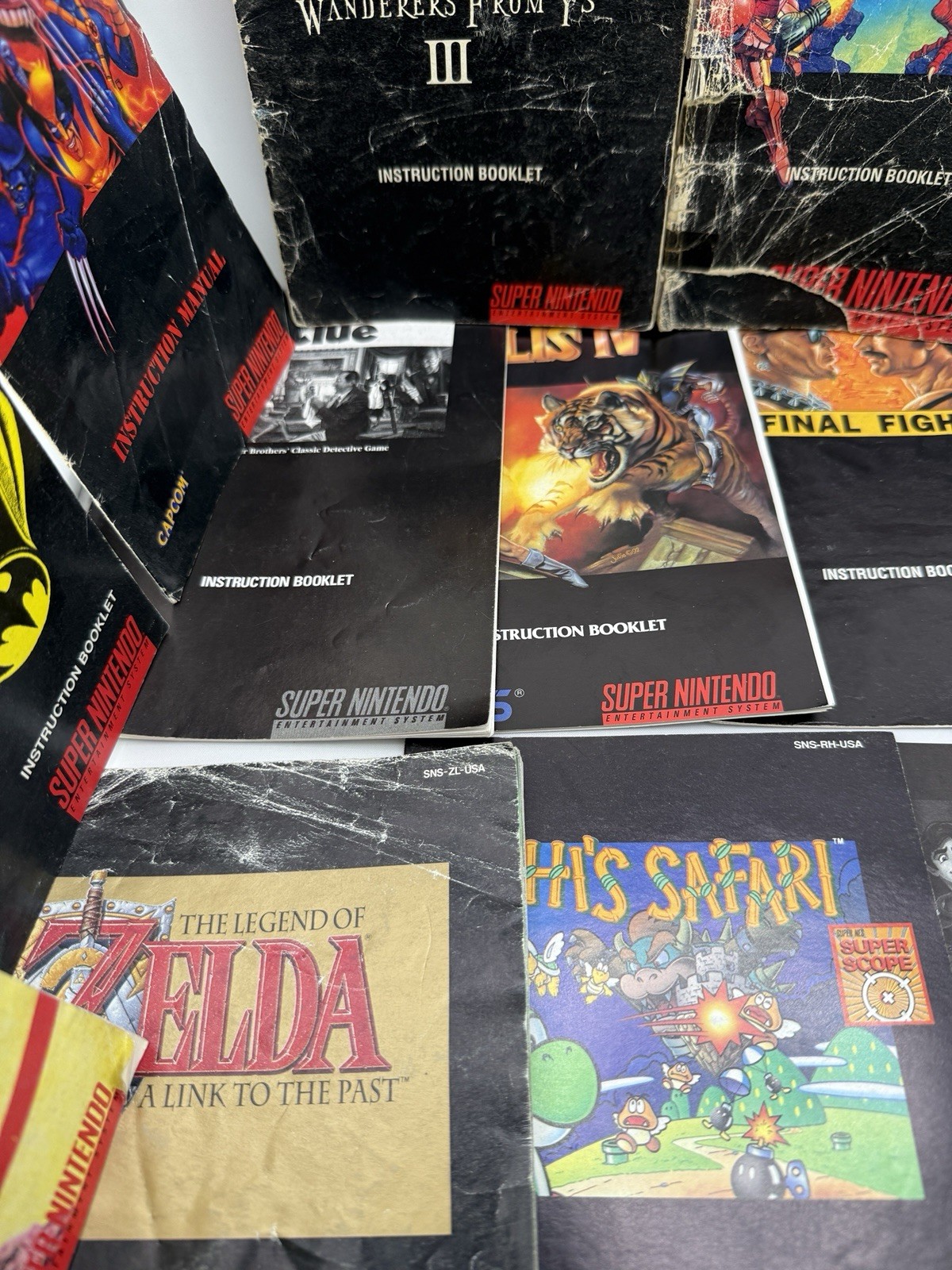 Super Nintendo SNES Original Manuals Instruction Booklet Lot 25x + Super Metroid