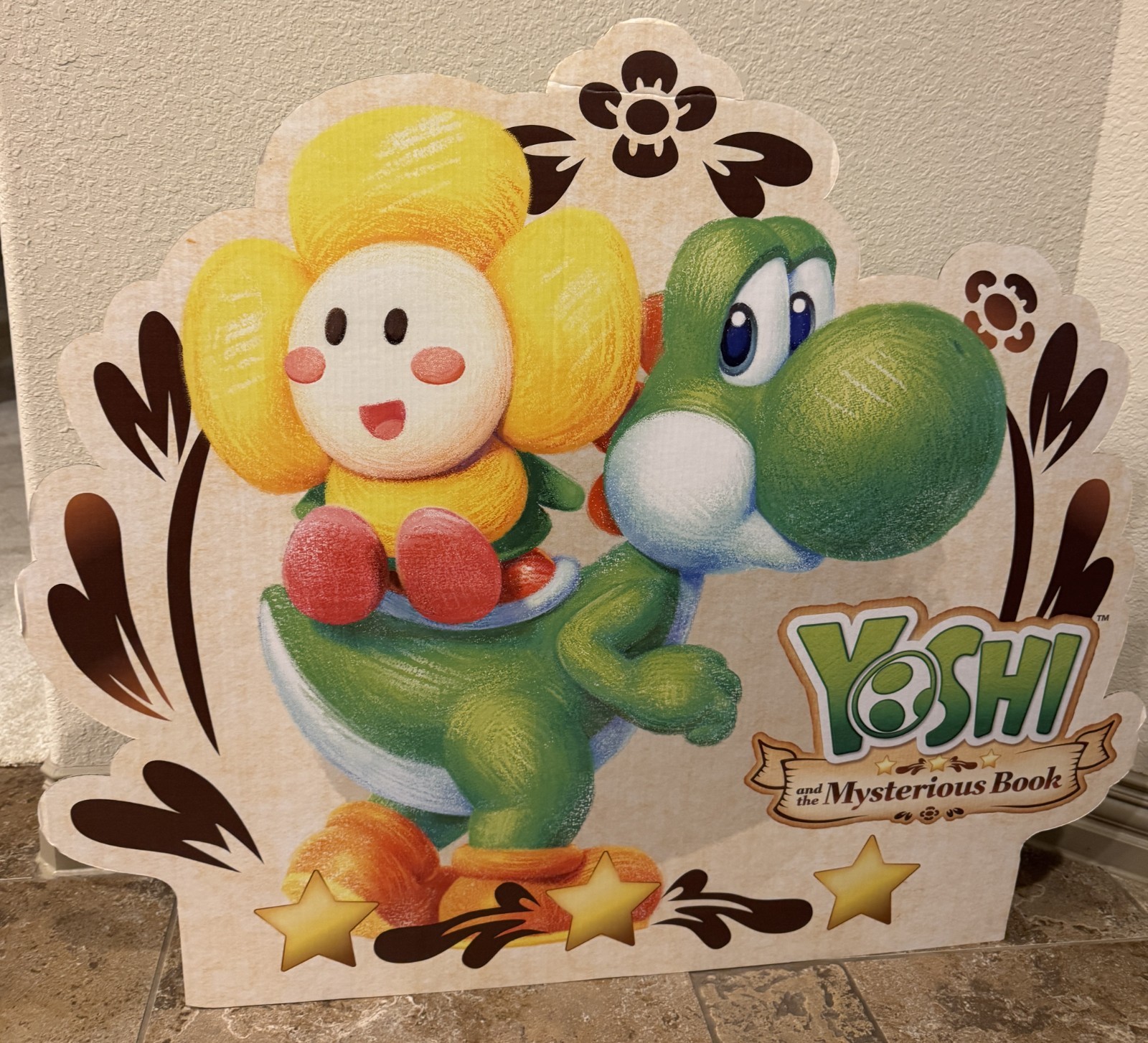 Large Yoshi and the Mysterious Book GameStop Promo Standee 41.5″ x 34.5″
