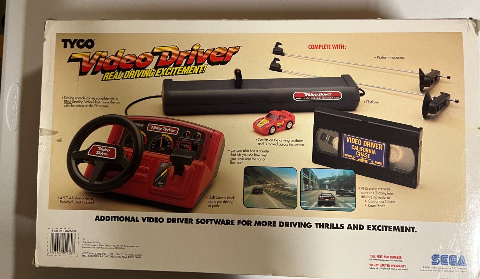 Sega Tyco Video Driver VHS Video Game Instructions Complete Rare Retro