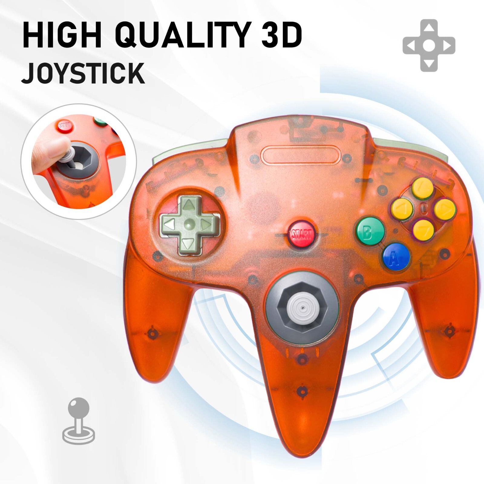 Wired or Wireless N64 Controller Game Gamepad Joystick Joypad For Nintendo 64