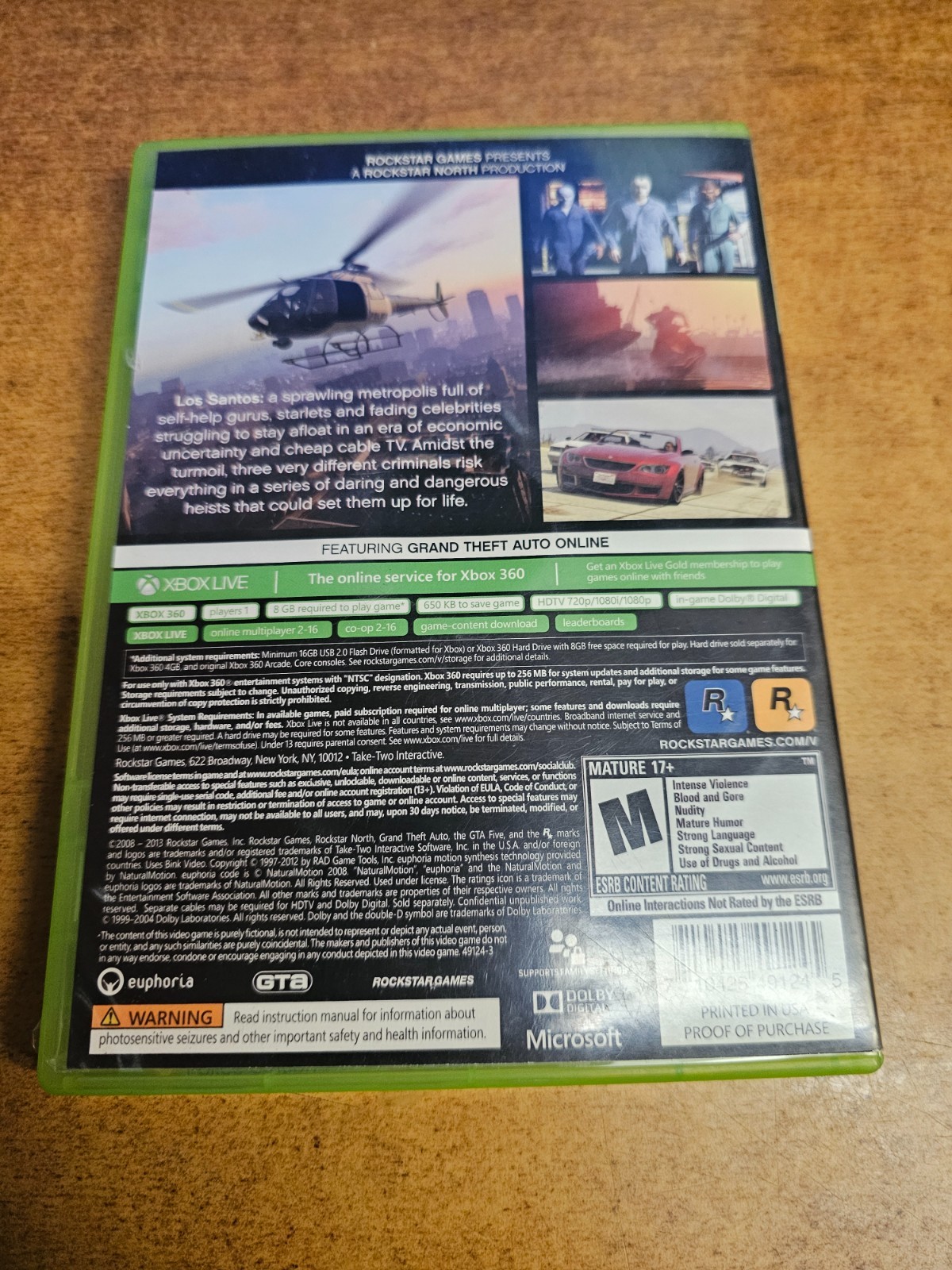 Grand Theft Auto V – Microsoft Xbox 360 (COMPLETE)(TESTED)