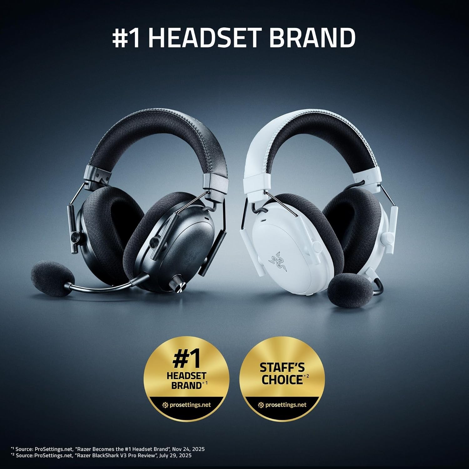 Razer Blackshark V3 Pro Wireless ANC Gaming Headset for PC 70 Hr Battery – Black