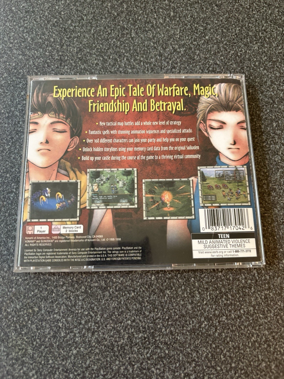 Konami Suikoden II PS1 1998 Suikoden Series T NTSC-U/C (US/Canada)