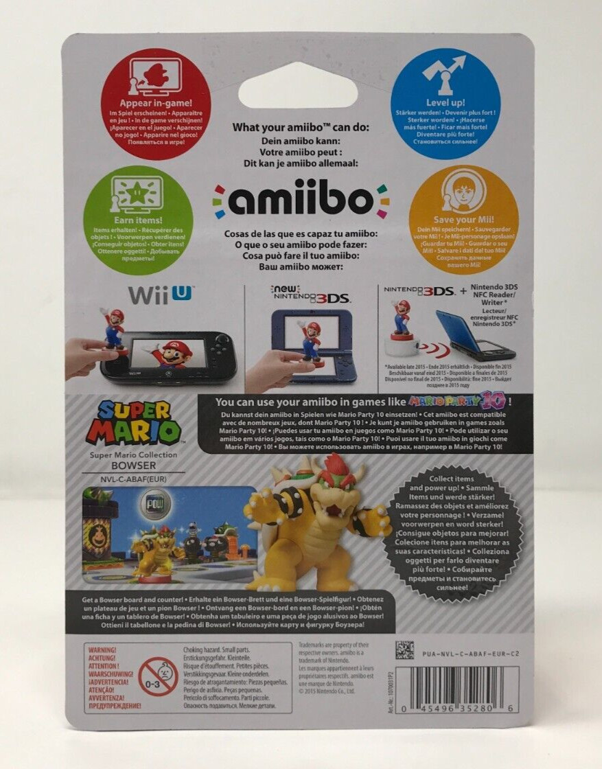 Bowser Super Mario Bros Series Amiibo Nintendo Brand New & Factory Sealed!