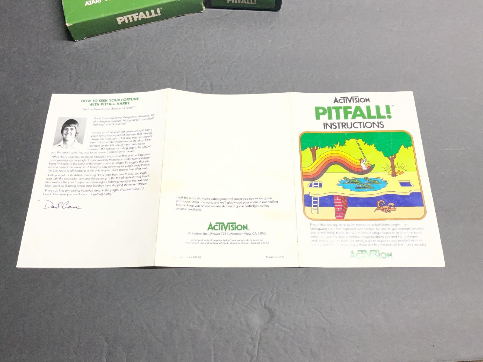 Atari 2600 Pitfall Game Complete in Box Tested CIB