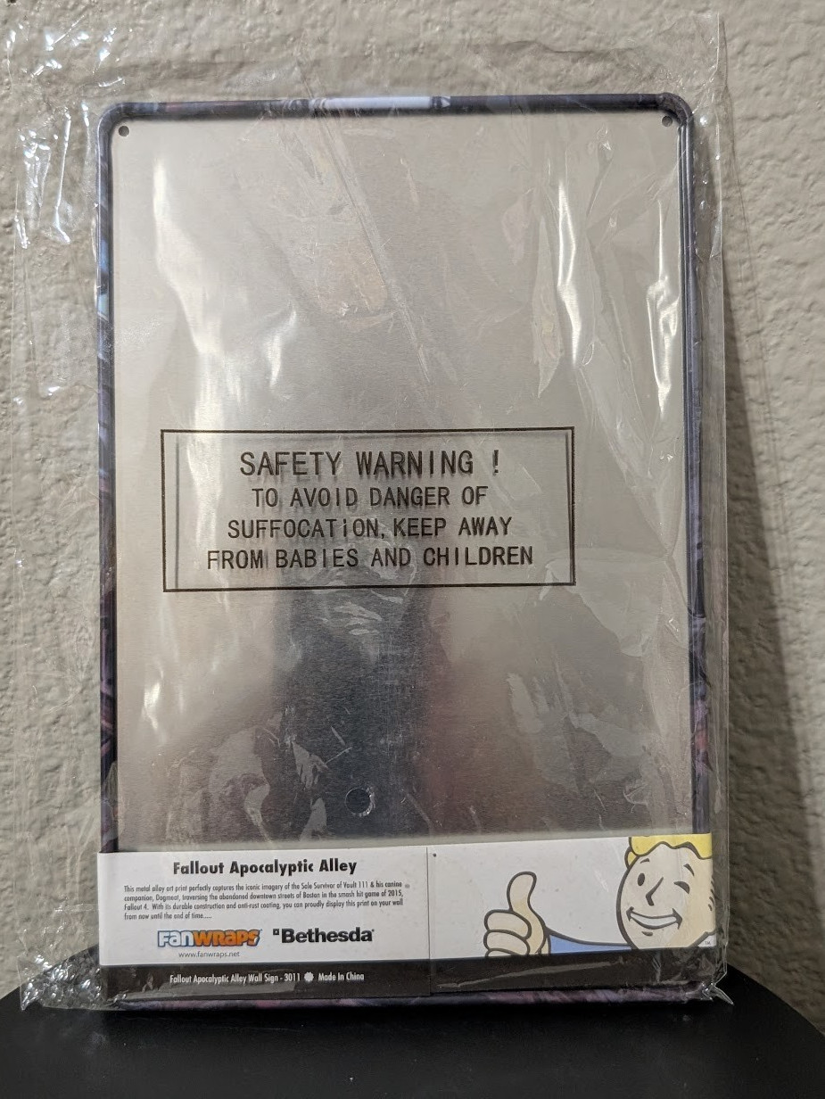 [New] Fallout 4 Metal Art Print Loot Crate Gaming Exclusive April 2016 Bethesda