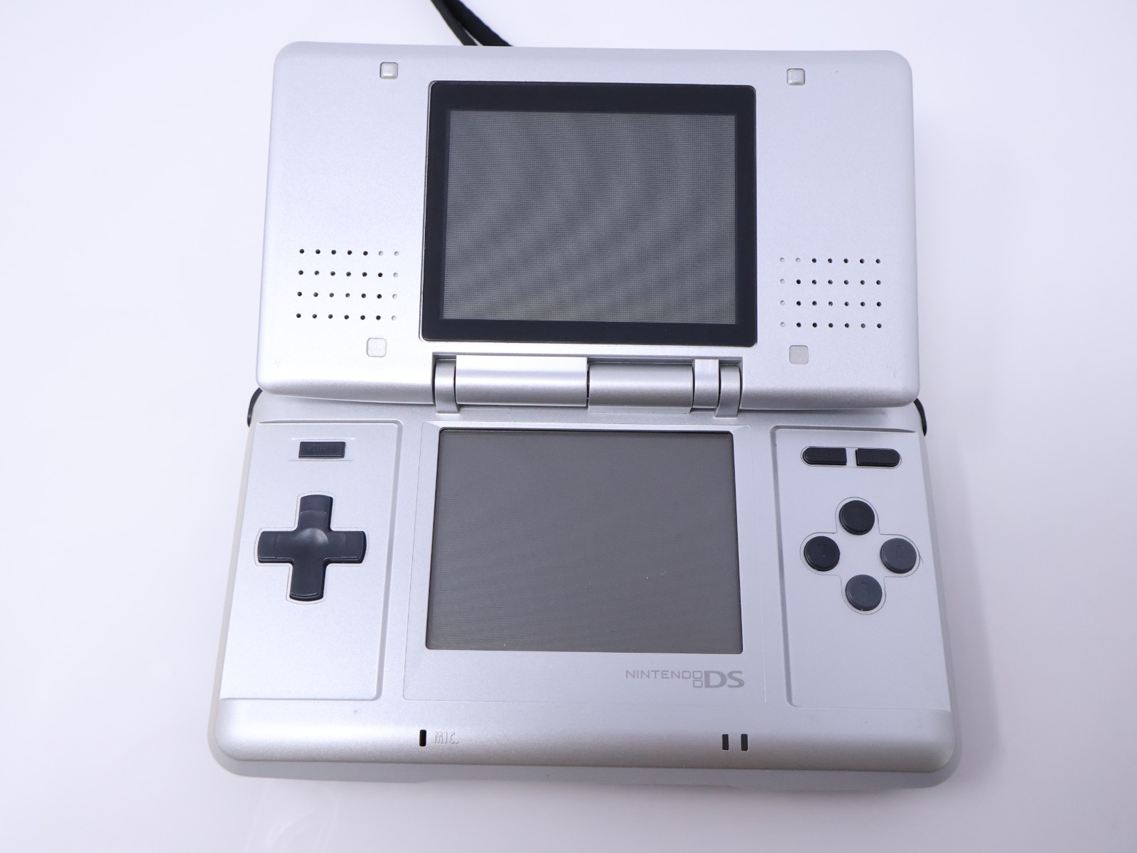 Nintendo DS Handheld Console Tested Working Titanium Silver w/ Charger & Stylus