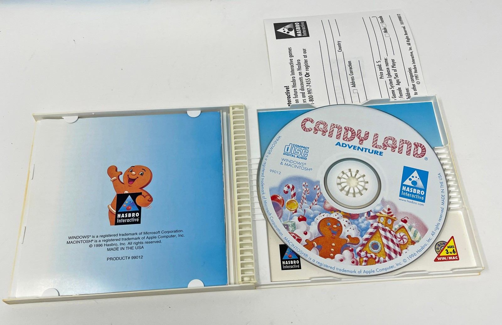 Candy Land Adventure PC CD-ROM Game Windows 95 Used Tested