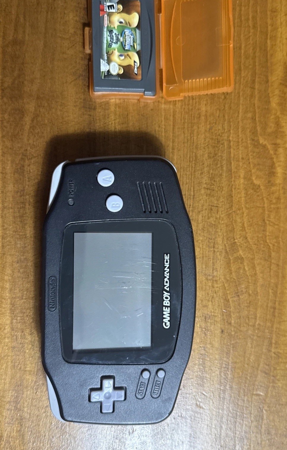 Nintendo Game Boy Advance Handheld System Black AGB-001 Headphone Jack and Game