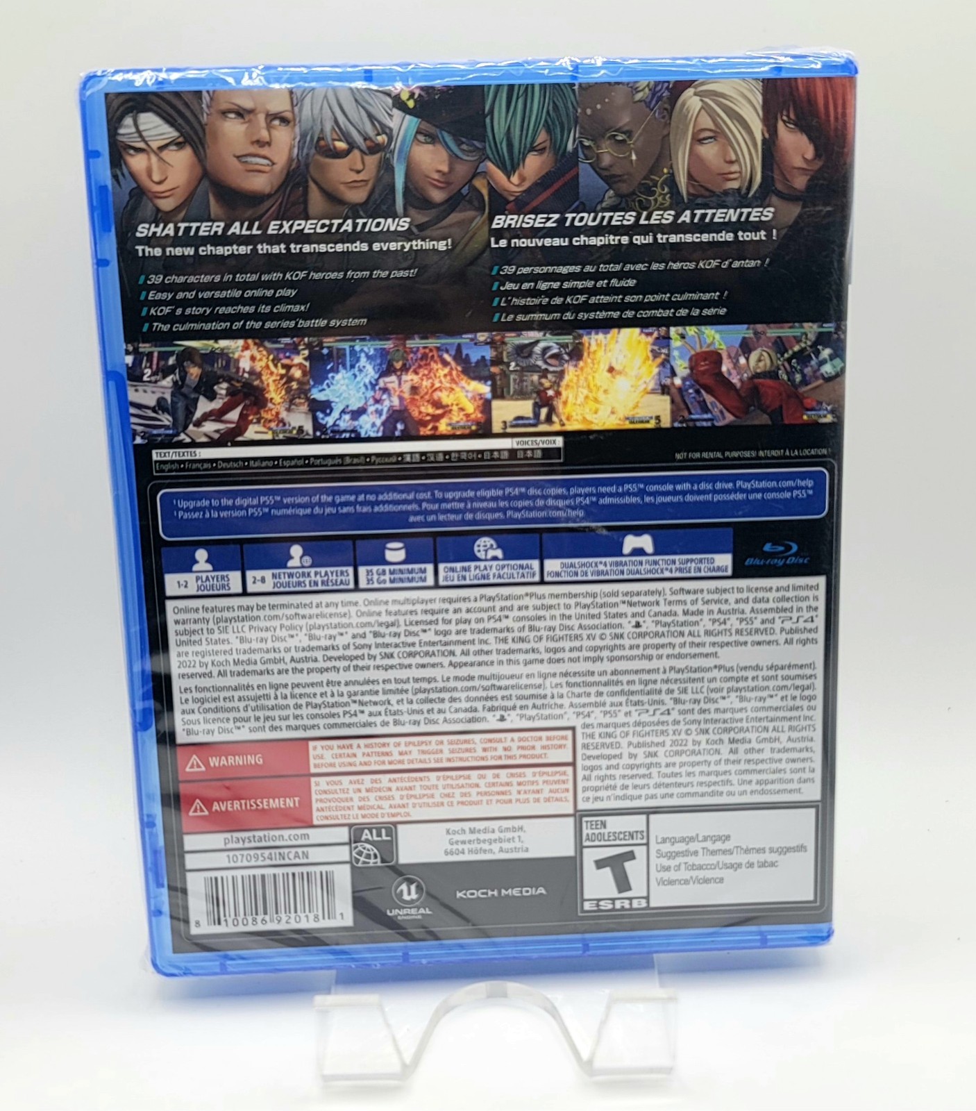 The King of Fighters XV 15 PS4 – Brand New Sealed – FREE PS5 Upgrade – KOF XV