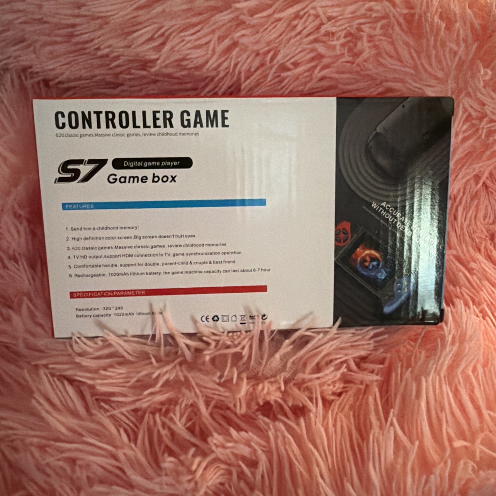 ⭐️S7Game Box⭐️Controller Game 620Classic Games TvHd Output Rechargeable Lithium