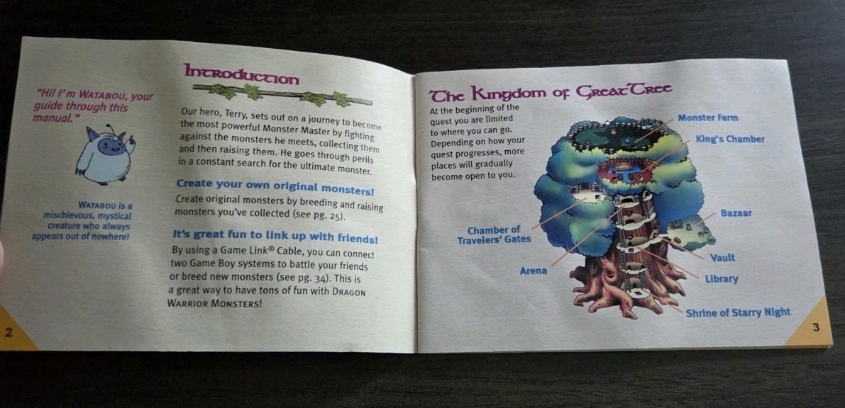 Dragon Warrior Monsters Nintendo Game Boy Color Instruction Manual Booklet Only