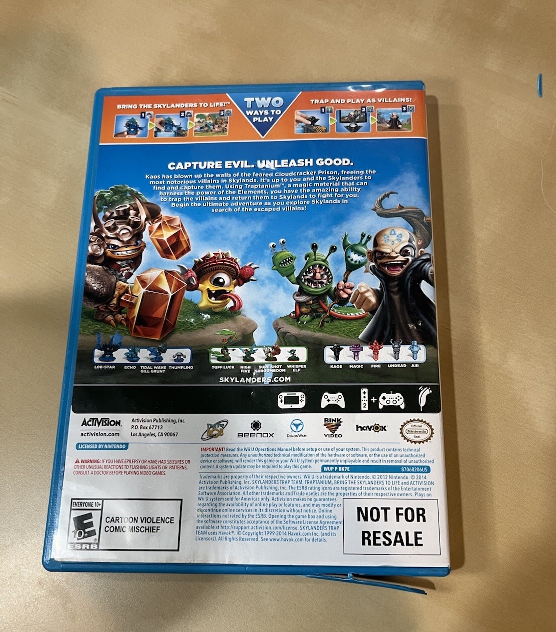 Skylanders Trap Team Wii U Game And Portal. NOT TESTED.