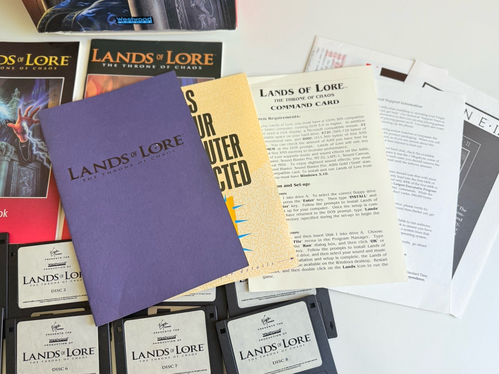 Lands of Lore: The Throne of Chaos 1993 IBM/PC 3.5” Floppy Disk Big Box Game