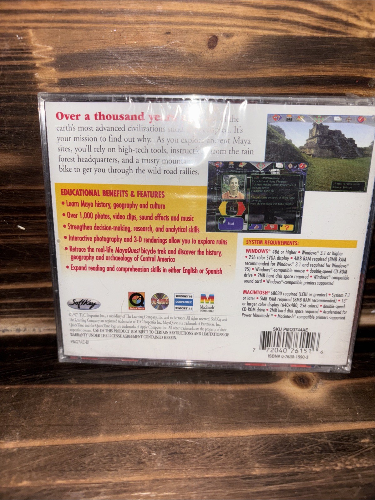 MayaQuest: The Mystery Trail PC 1995 Disc Factory Sealed