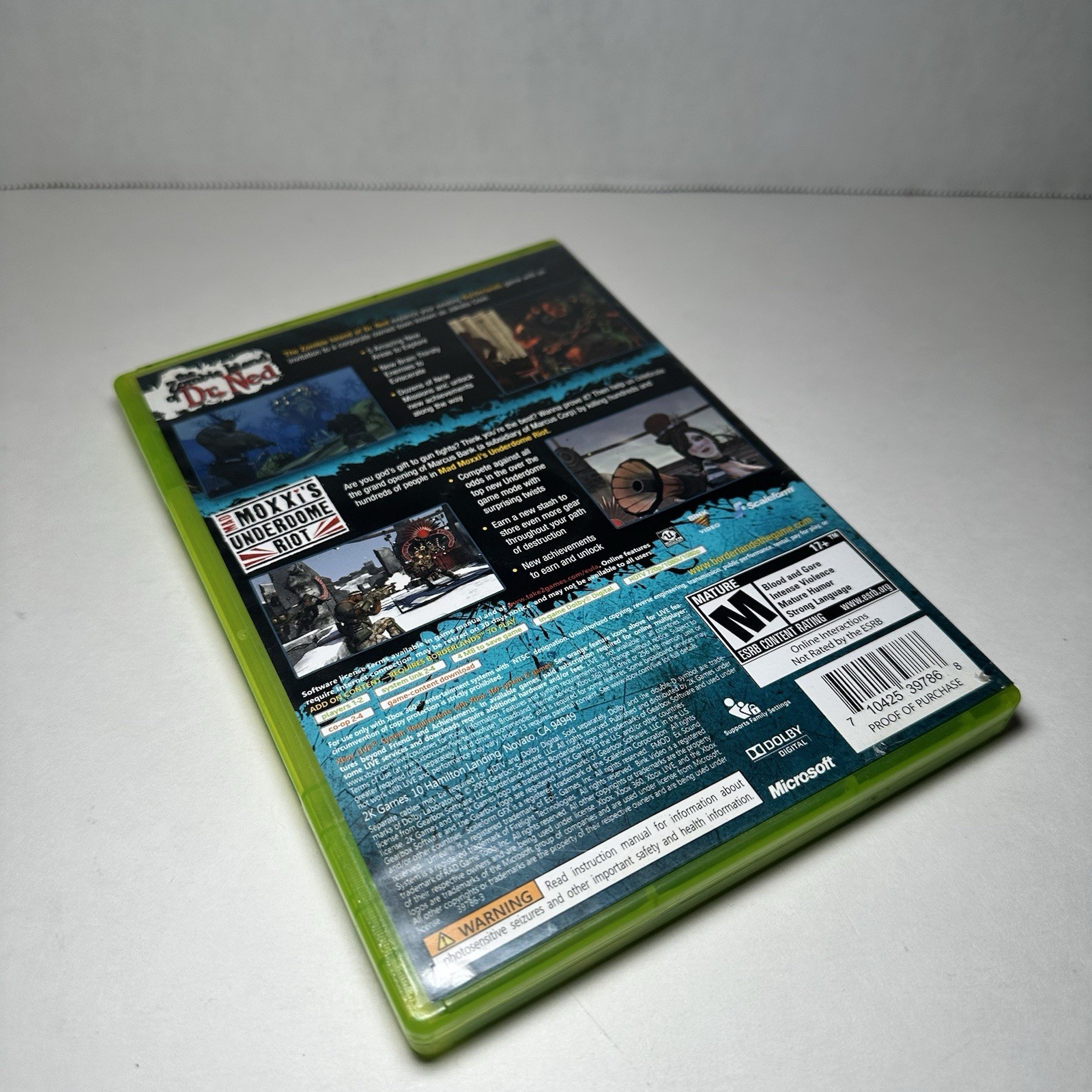 Borderlands Double Game Add-On Pack Zombie Island Mad Moxxi – Xbox 360 Complete