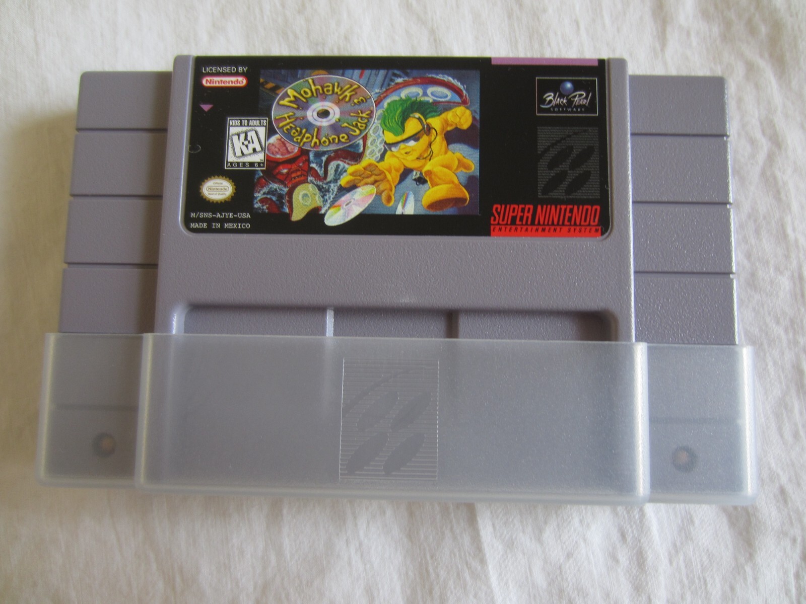 Mohawk and Headphone Jack SNES Super Nintendo CIB 100% Complete Phone Card RARE