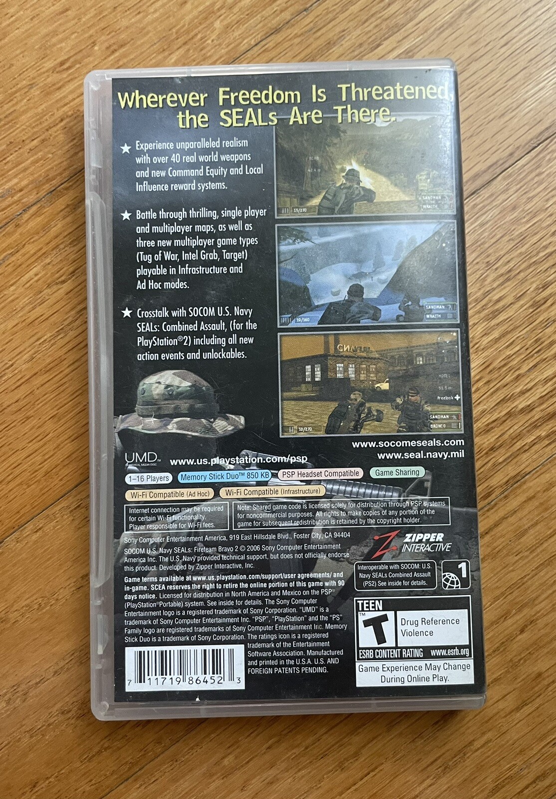 SOCOM: U.S. Navy SEALs Fireteam Bravo 2 Greatest Hits Sony PSP Complete in Box
